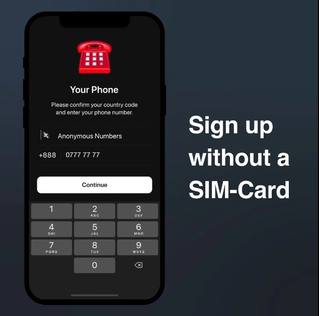 Аккаунт в Telegram теперь можно зарегистрировать без сим-карты