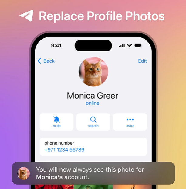 Setting profile photos for contacts