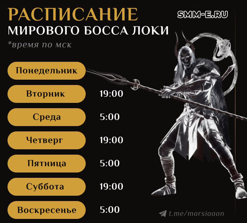 Расписание Локи Расписание Локи