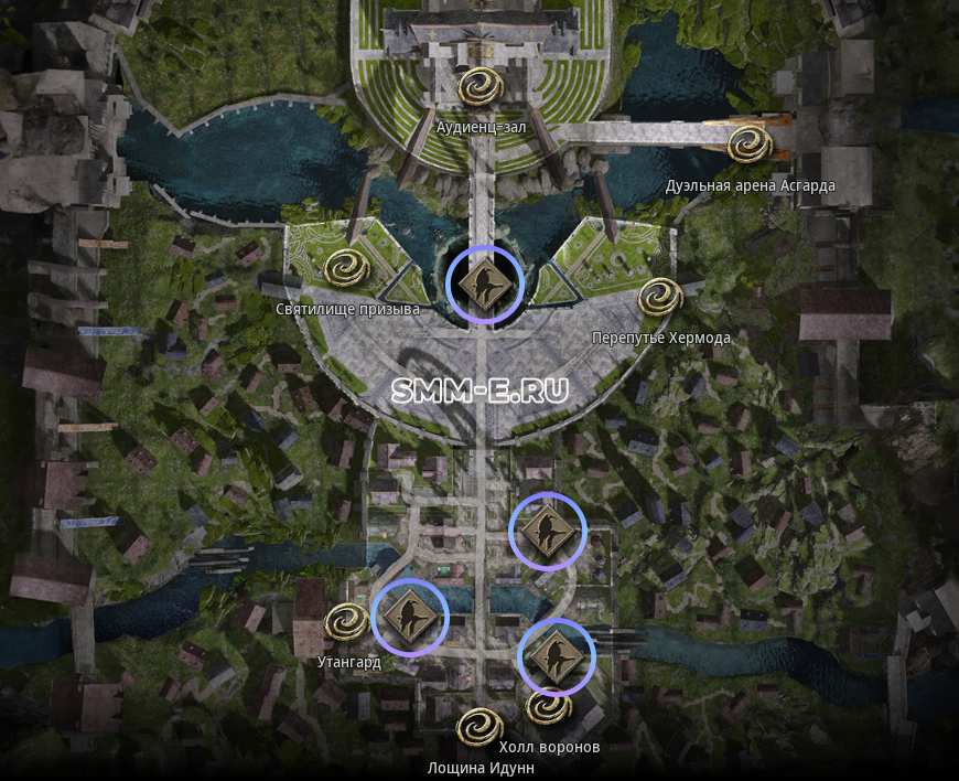 точка Замок Асгарда точка Замок Асгарда